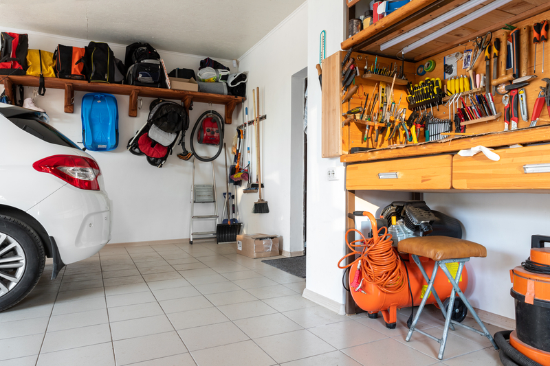 image of a a car garage with tools